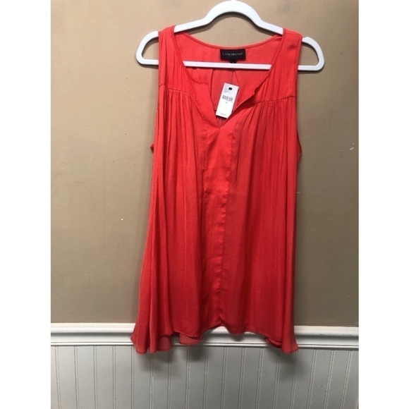 Lane Bryant Orange Sleeveless Blouse Size 14 NWT - Picture 1 of 5